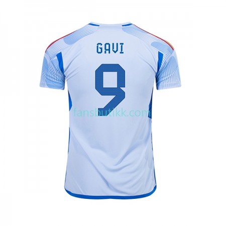 Fotballdrakt Spania Gavi 9 Bortetrøye World Cup 2022 Kortermet